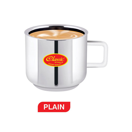 Exclusive Double Wall Plain Mugs 120 ML (Pack Of 6 Pcs)