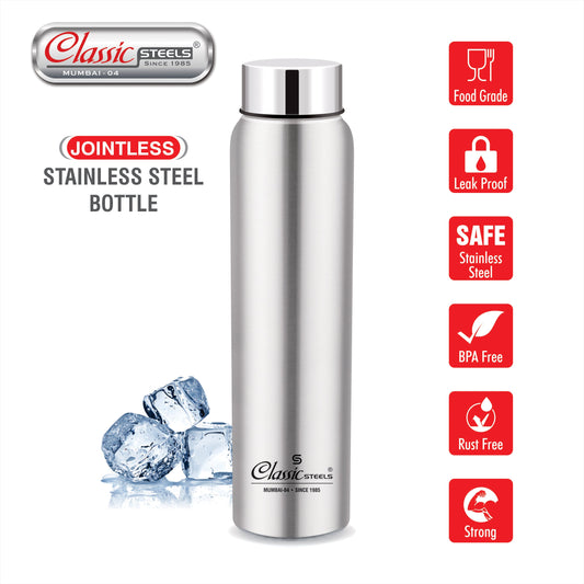 Jointless Bottle : Single Wall Stainless Steel Bottle Classic Steels
