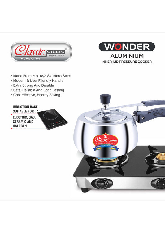 Wonder Aluminium Induction Base Inner Lid Cooker